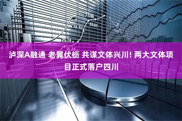 泸深A融通 老翼伏枥 共谋文体兴川! 两大文体项目正式落户四川