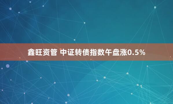 鑫旺资管 中证转债指数午盘涨0.5%